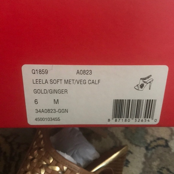 Brand New Coach Mules in Tan and Gold - Picture 6 of 8